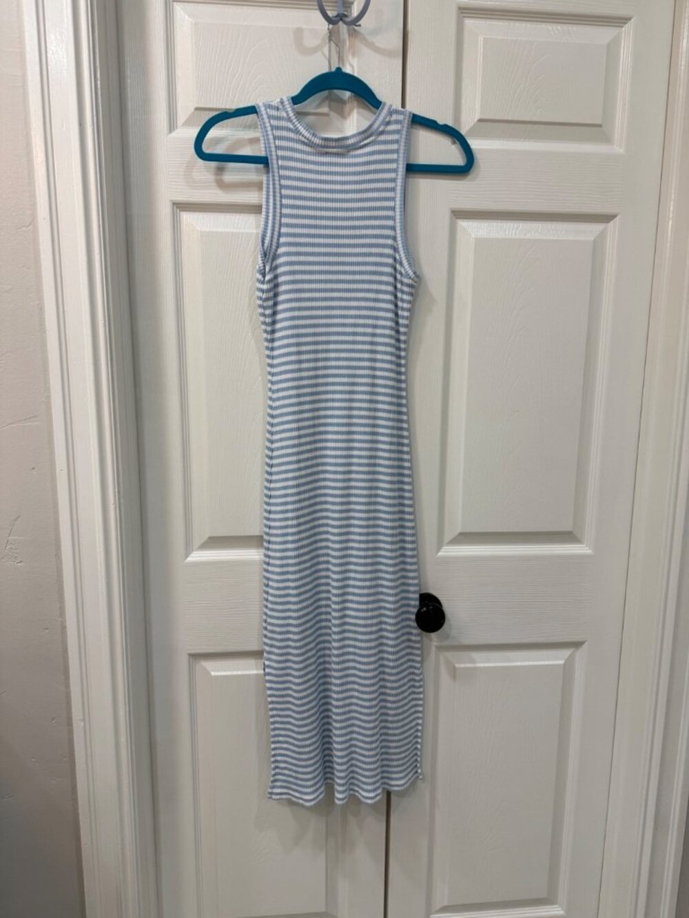 Rails VGUC Chambary & White Striped Ribbed Sleeveless Midi Dress in Size Small - Picture 8 of 12